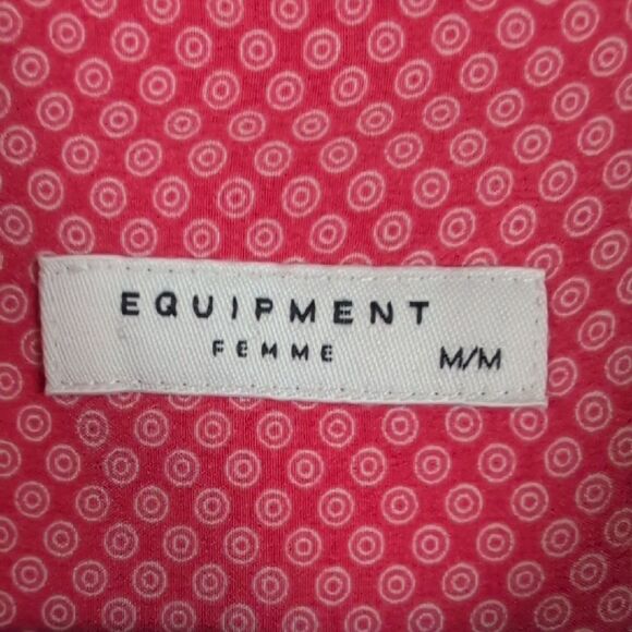 Equipment Femme Button Front Long Sleeve Silk Blouse Top Size M - Picture 2 of 13